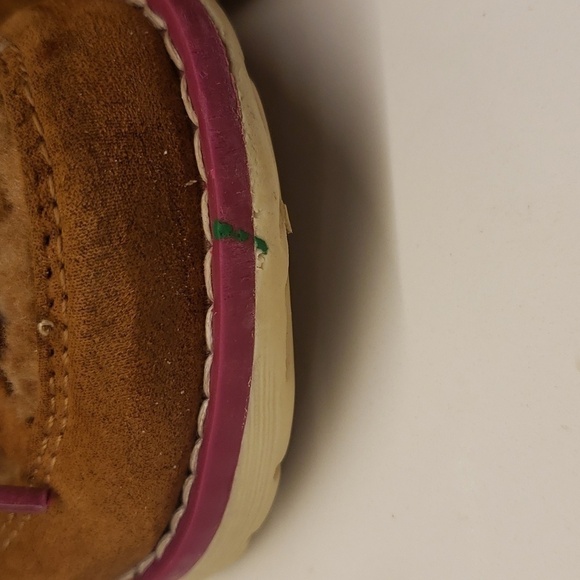 Dr. Scholls Kids Shoes Brown Booties Burgandy Laces Toddlers Size 7 - Picture 9 of 10